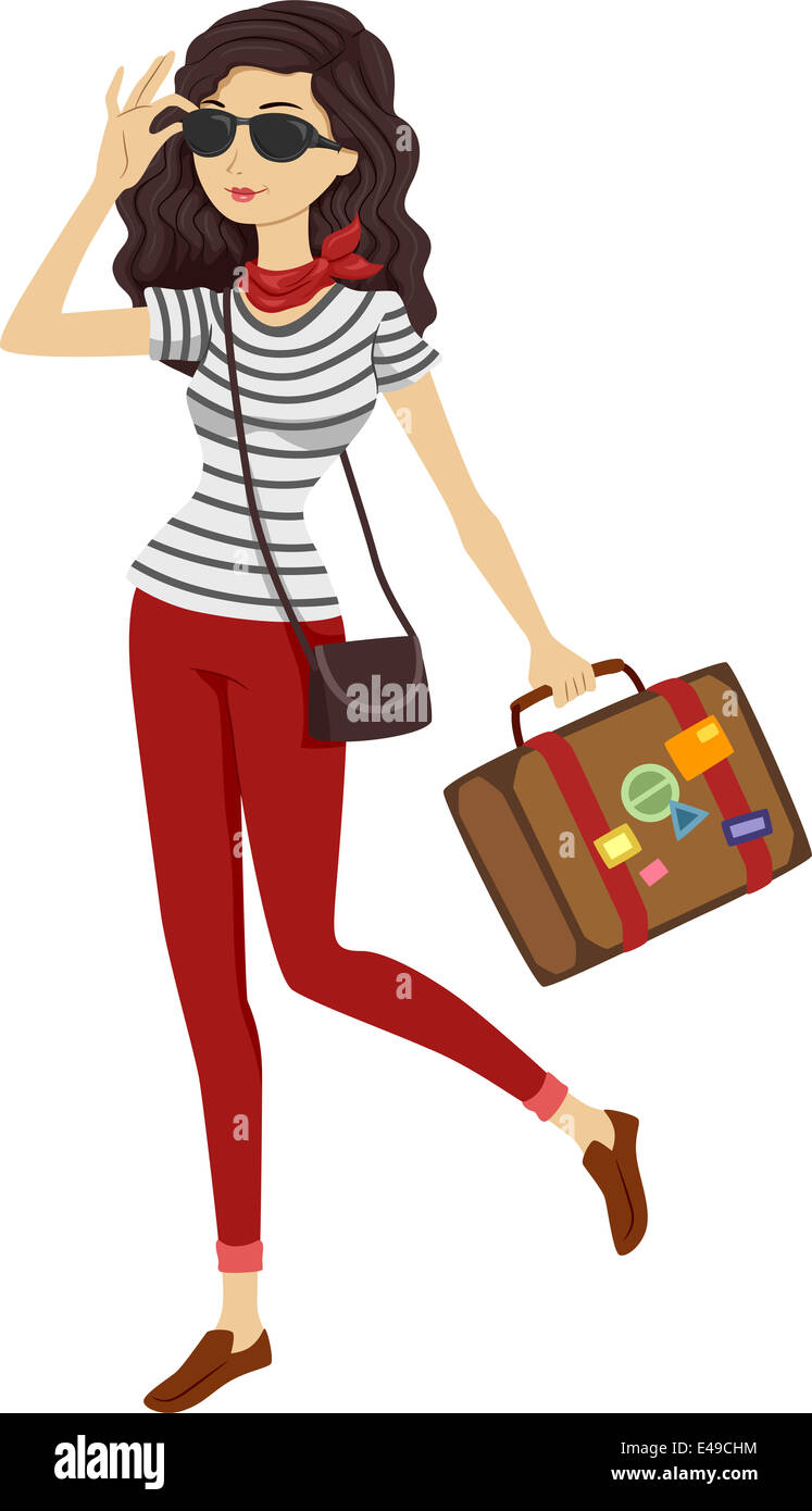 Woman carrying luggage illustration hi-res stock photography and images - Alamy Woman carrying luggage illustration hi-res stock photography and images - Alamy