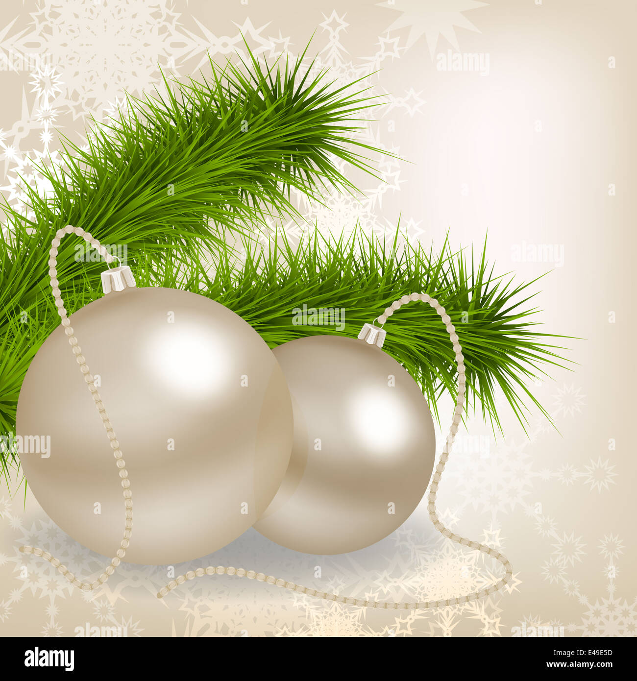 Background with Christmas tree, bells and snowflakes. Rasterized Copy ...