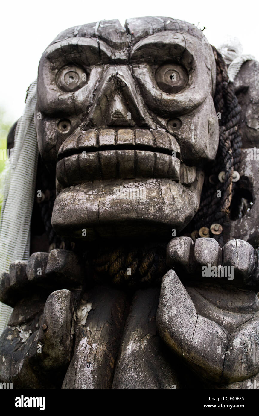 Ancient totemic god from the aztec prehispanic cultures in the shores of xochimilco Stock Photo