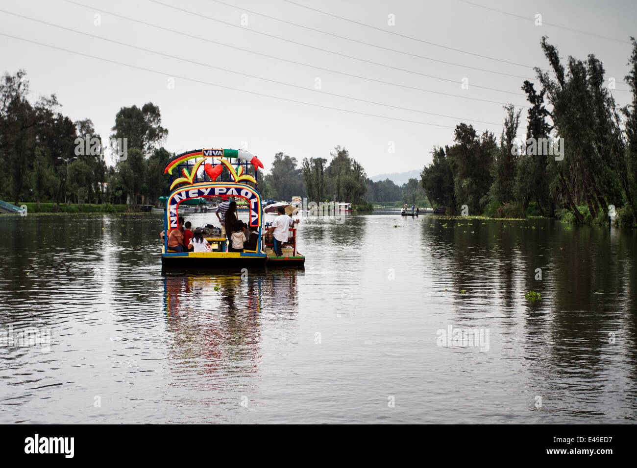 Xochimilco trajineras in Mexico City, ancient traditional ride in the ...