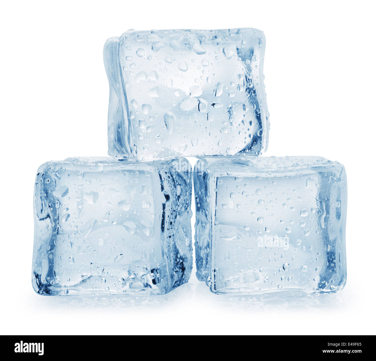 Ice cube on white background. Clipping Path Stock Photo - Alamy