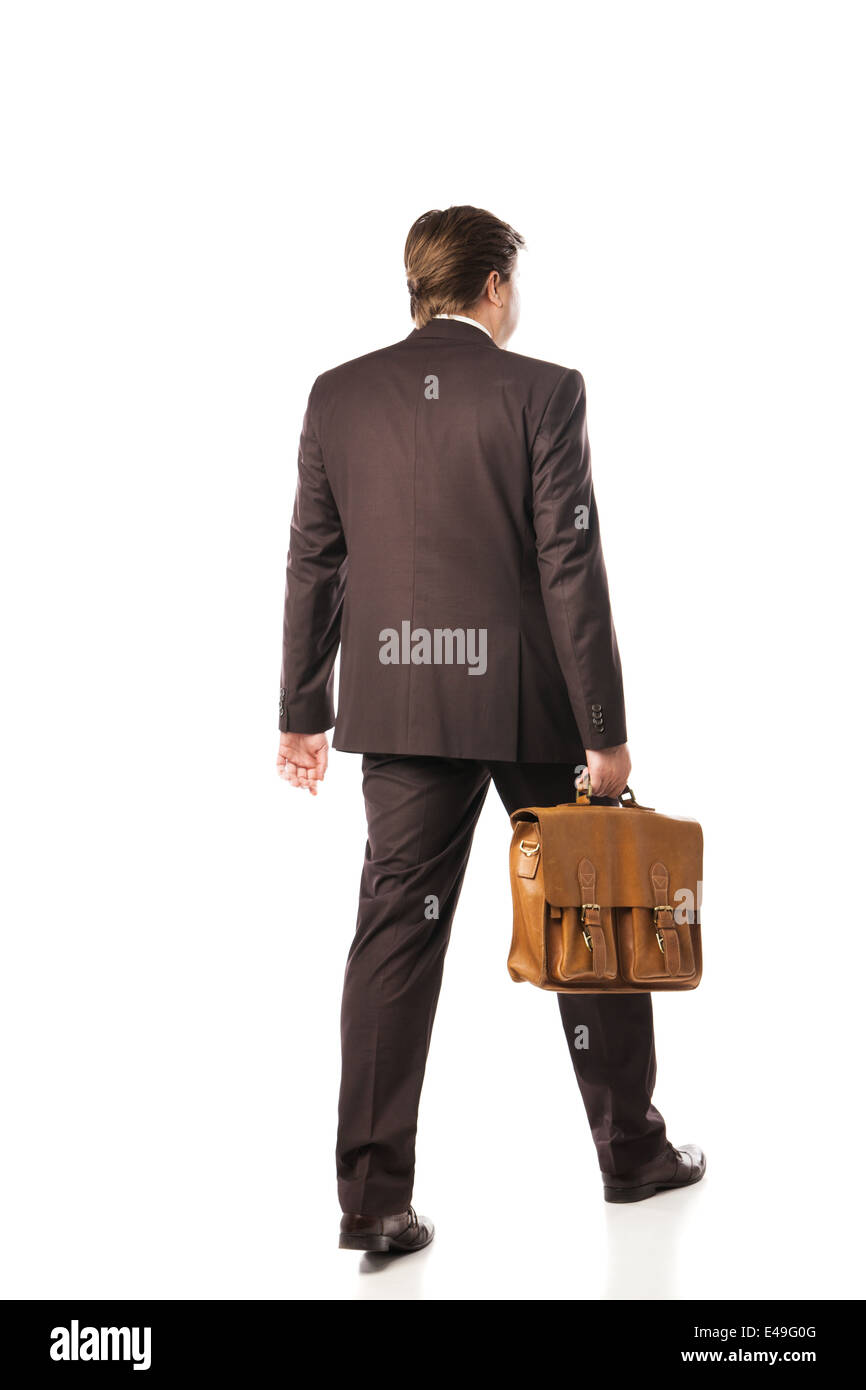 back view of walking business man Stock Photo - Alamy