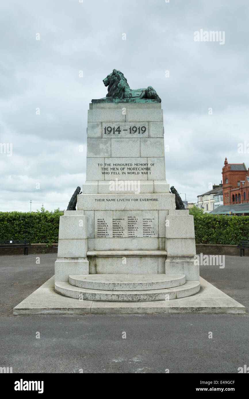 War Memorial, 1914 - 1918, Morecambe Stock Photo