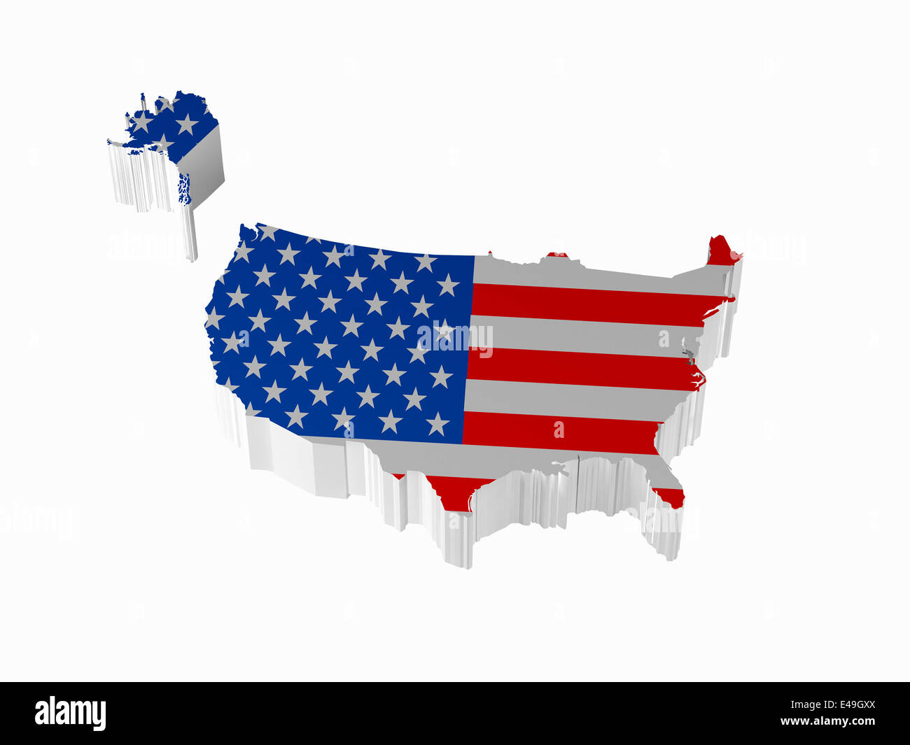 Map of the United States Stock Photo - Alamy