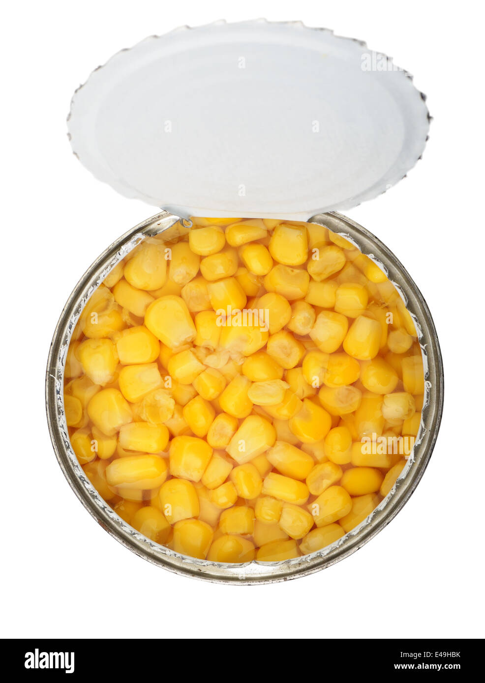 cans of corn Stock Photo