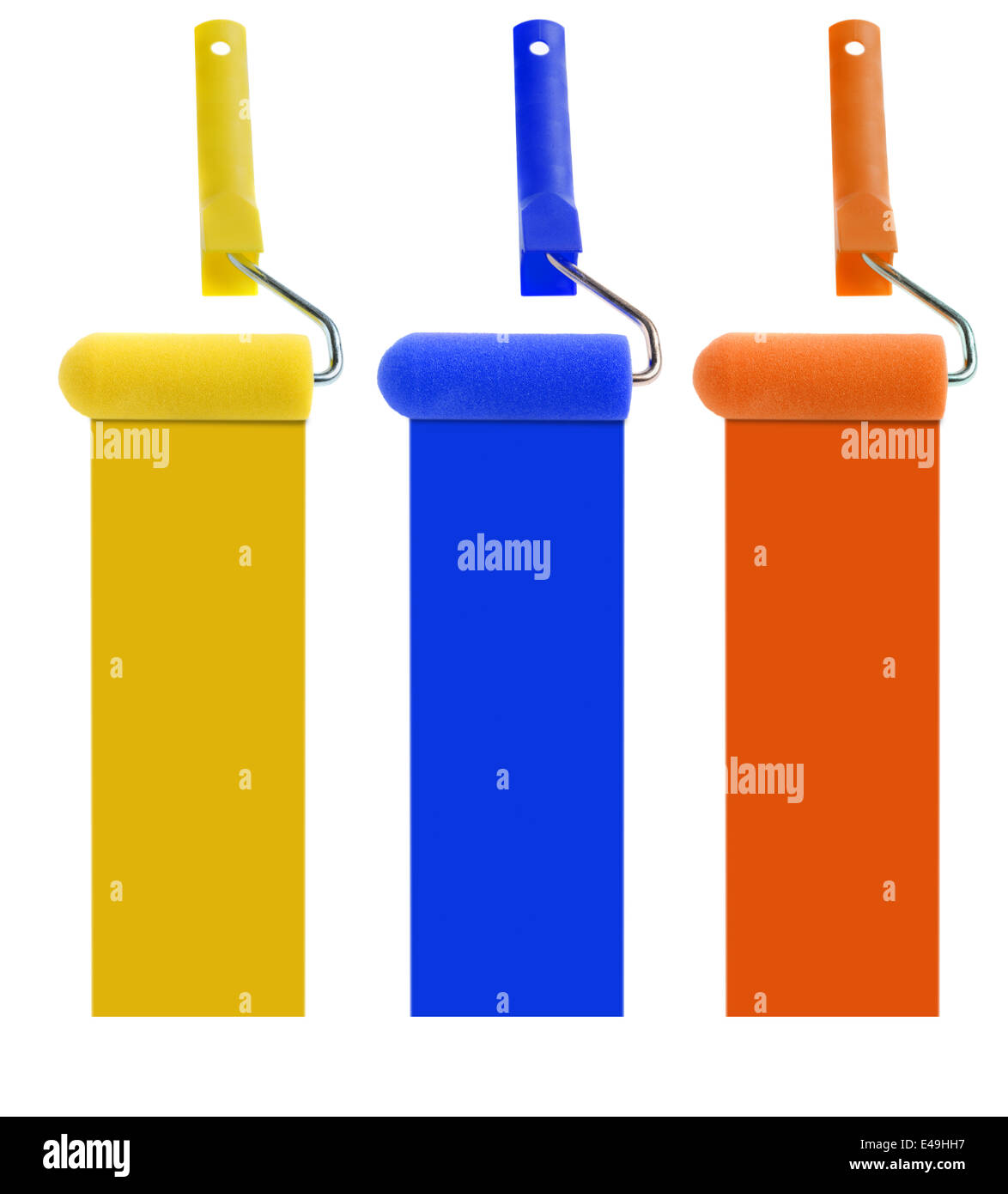 Painting brush roll with color paint Stock Photo Alamy