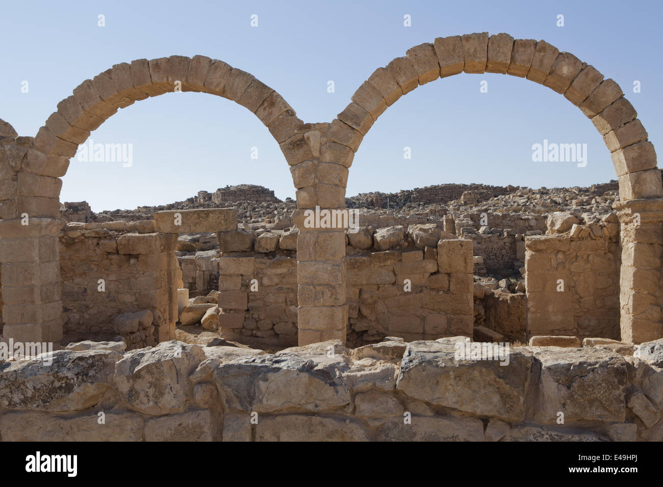 Ruins Umm ar-Rasas, Kastrom Mefa'a, Jordan Stock Photo