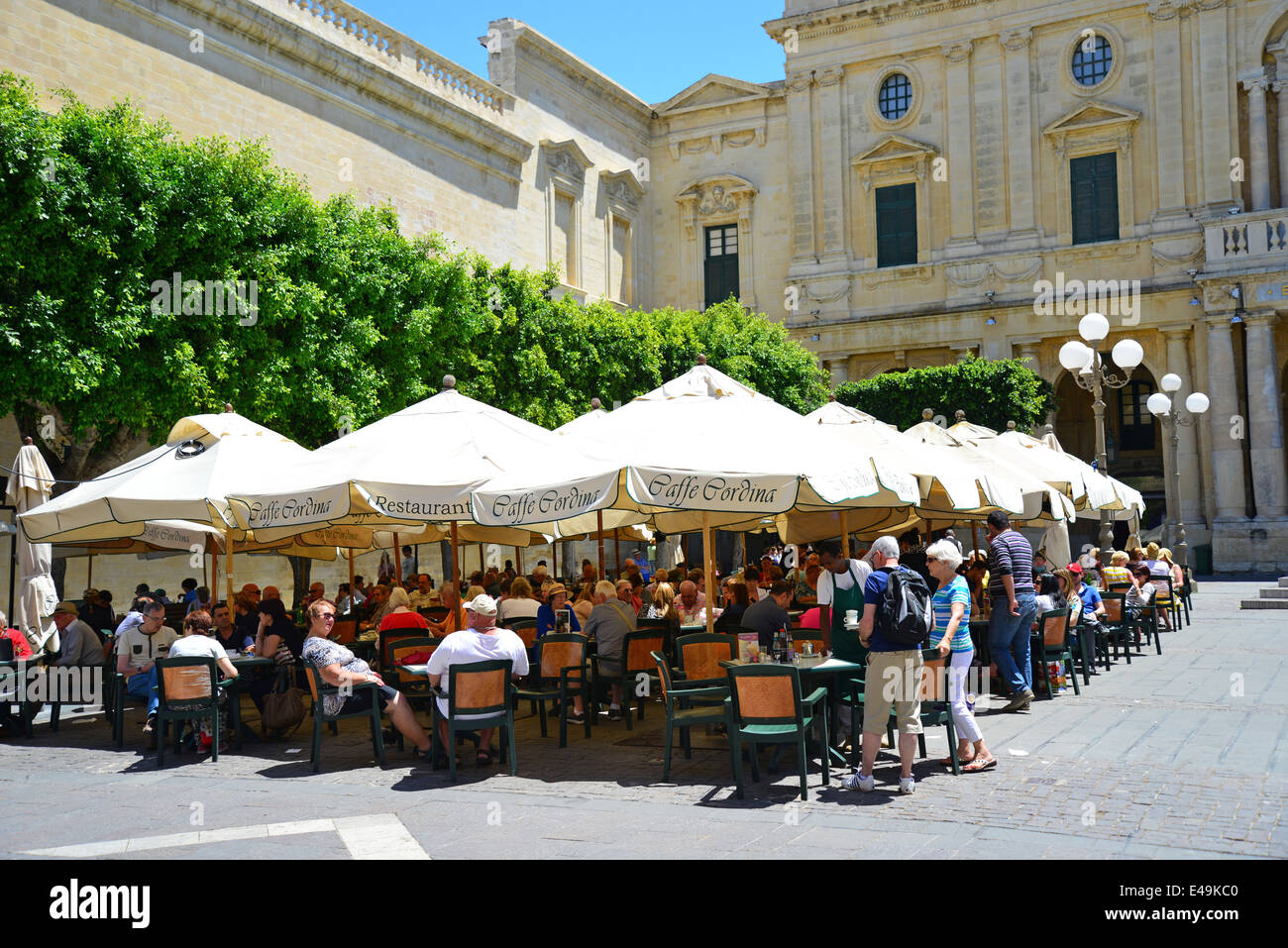 Cafe Cordina, Republic Square, Valletta (Il-Belt Valletta), Southern Harbour District, Malta Xlokk Region, Republic of Malta Stock Photo