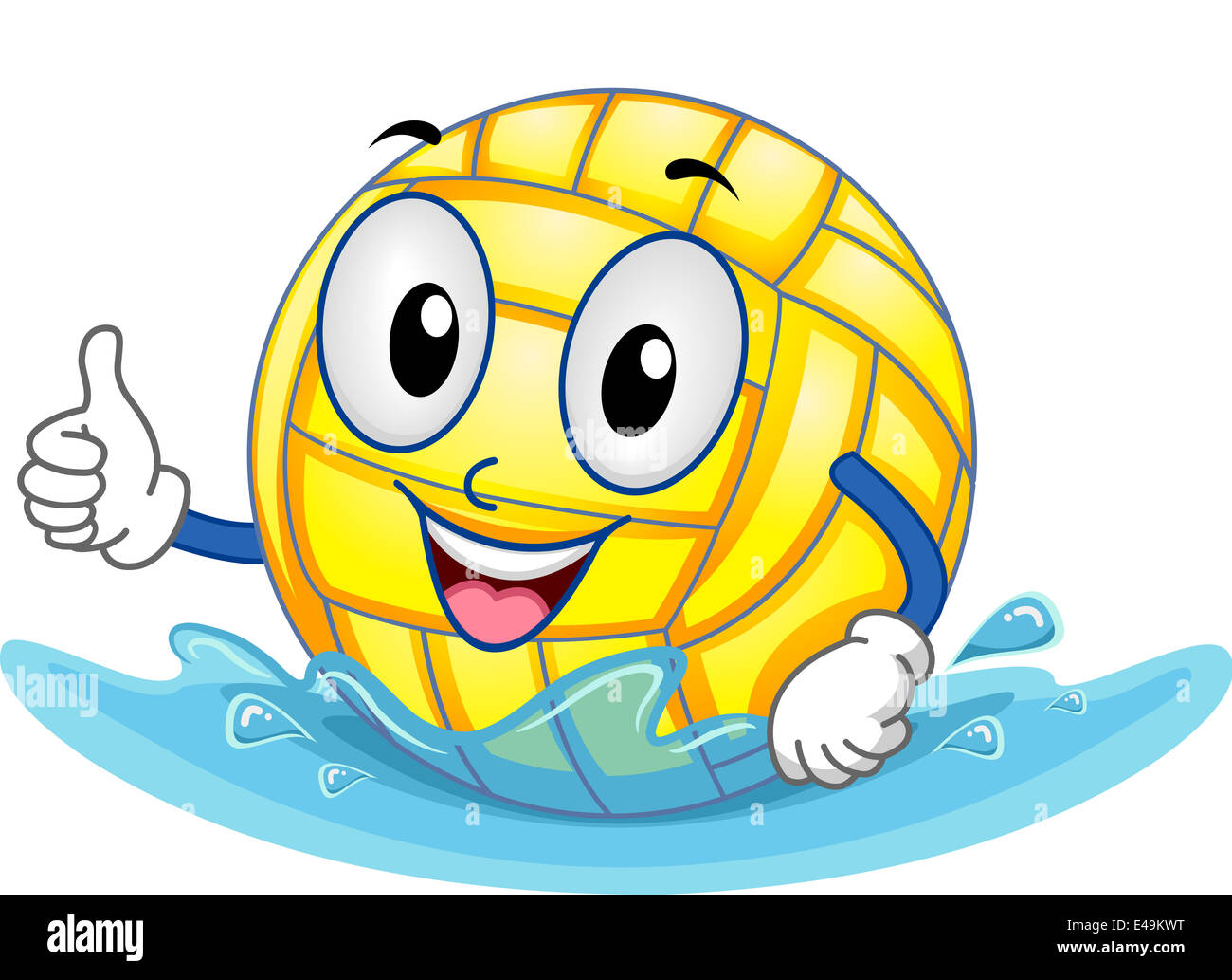 Mascot Illustration Featuring a Water Polo Ball Giving a Thumbs Up Stock  Photo - Alamy