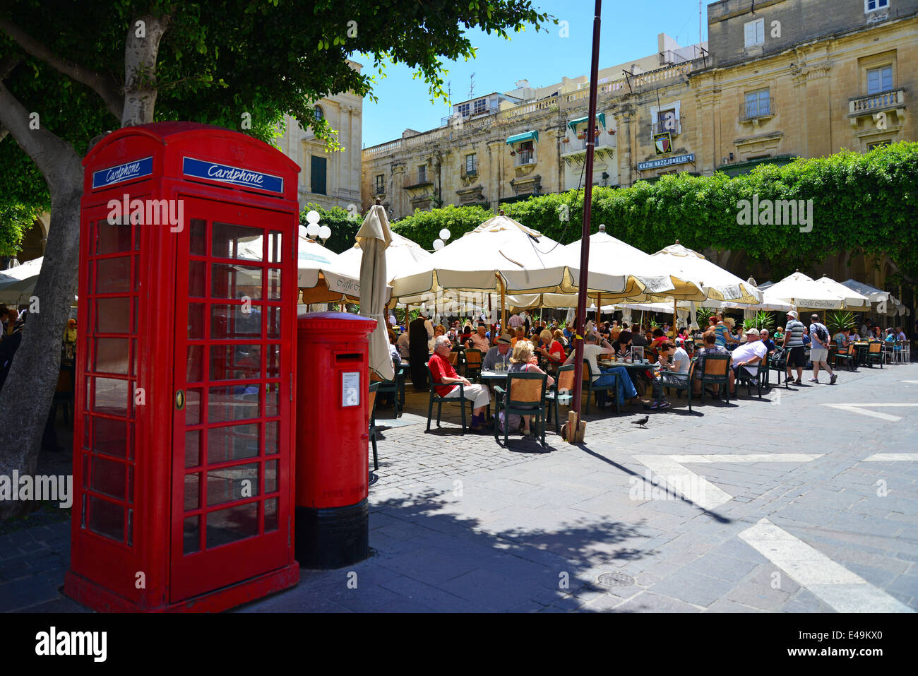 Cafe Cordina, Republic Square, Valletta (Il-Belt Valletta), Southern Harbour District, Malta Xlokk Region, Republic of Malta Stock Photo