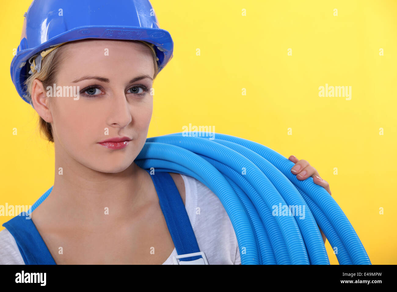 A female plumber Stock Photo Alamy