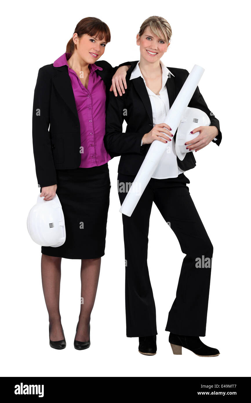 Two female architects. Stock Photo