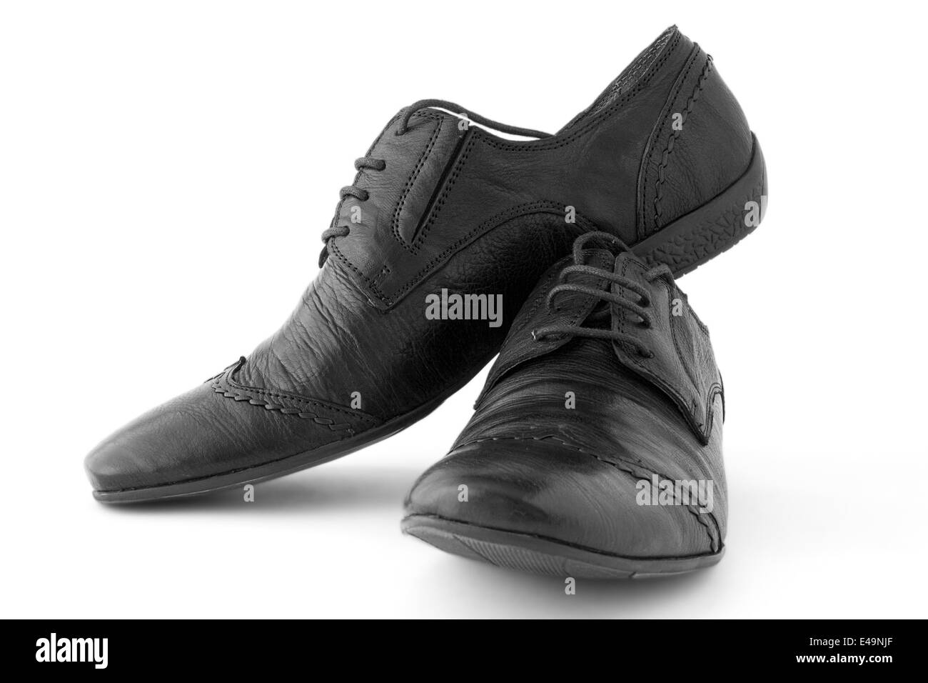 Dark brown shoes Black and White Stock Photos & Images - Alamy