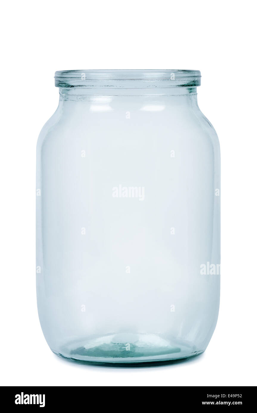 Empty glass jar. Stock Photo