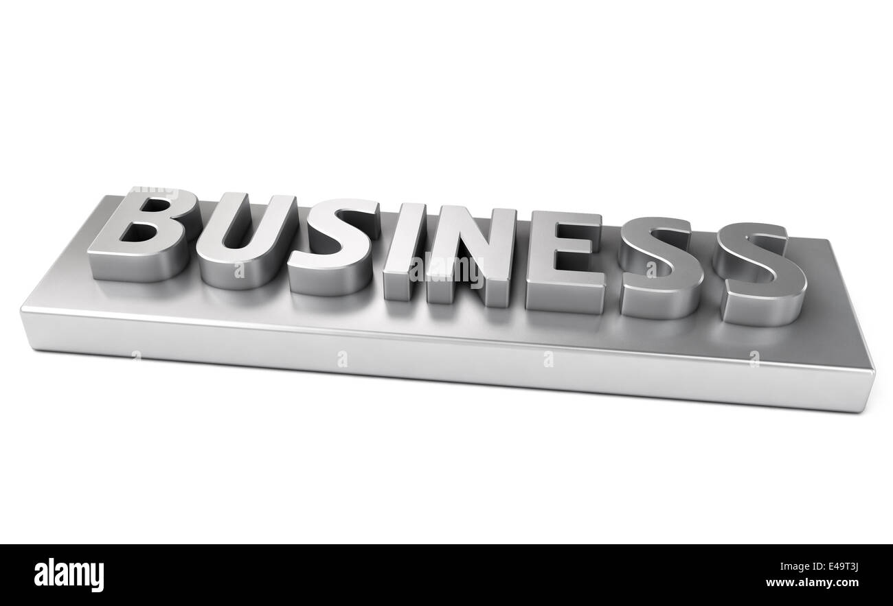 Business, metal letters Stock Photo