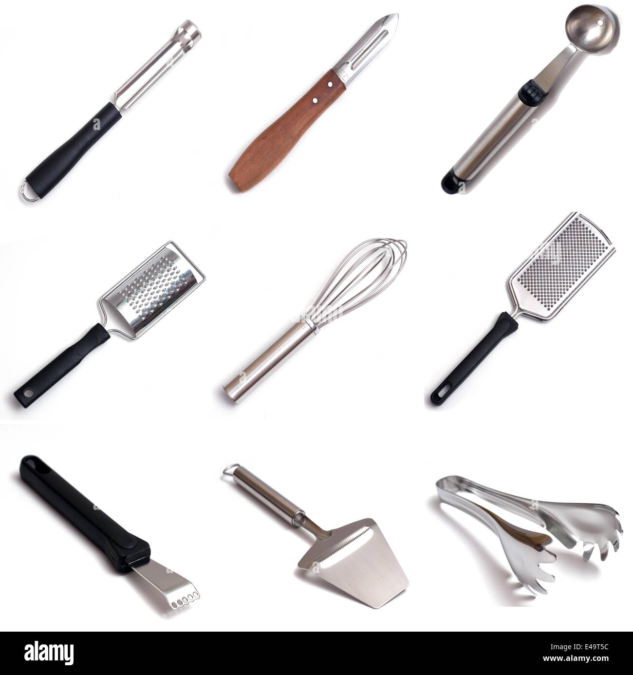 Set of different kitchen utensils Stock Photo