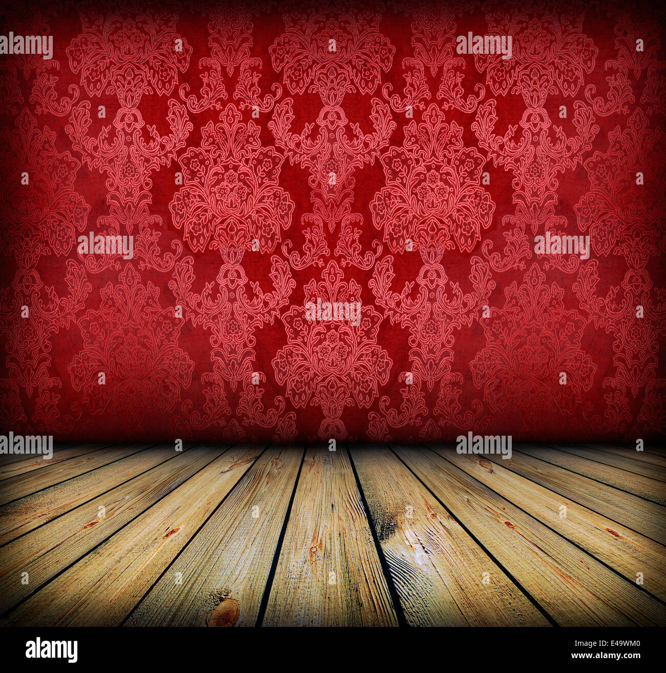 dark vintage red room Stock Photo - Alamy