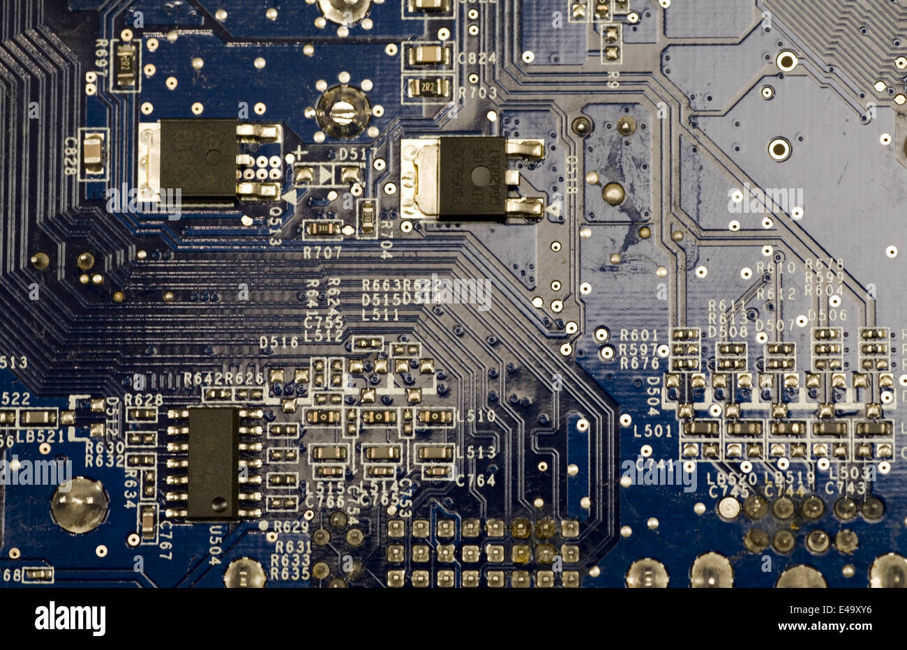 microcircuit with chip of condensers Stock Photo Alamy