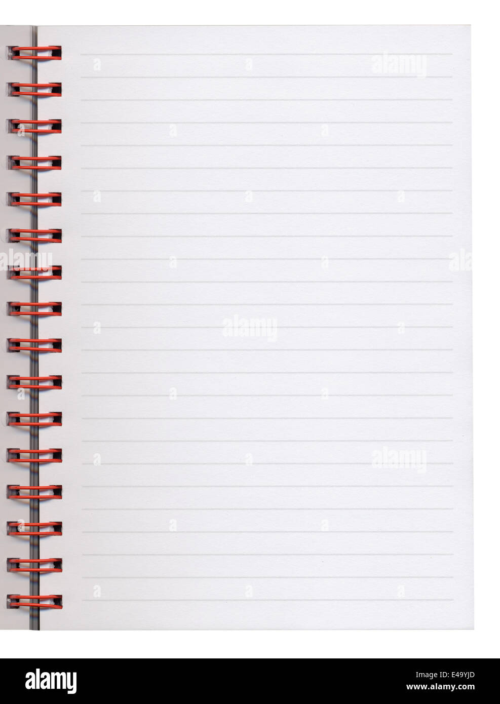 Blank notebook page Stock Photo - Alamy