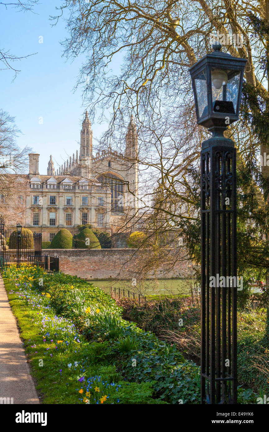 A view of Kings College from the Backs, Cambridge, Cambridgeshire ...