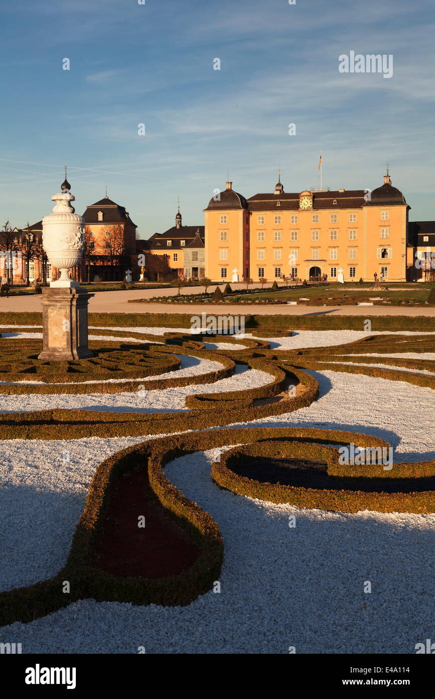 Schloss Schwetzingen Palace, Palace Gardens, Schwetzingen, Baden Wurttemberg, Germany, Europe Stock Photo