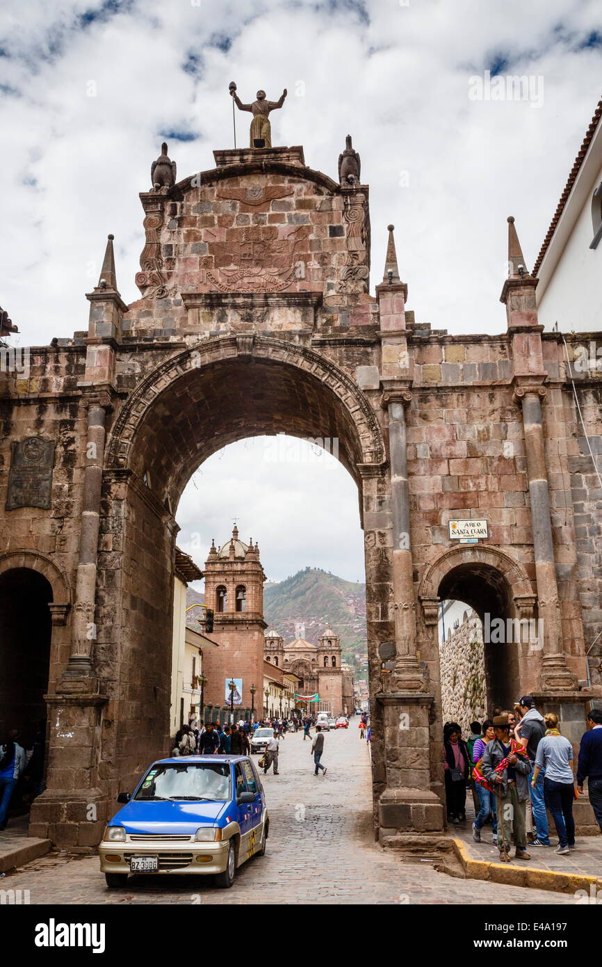Santa Clara arch, Cuzco, Peru, South America Stock Photo