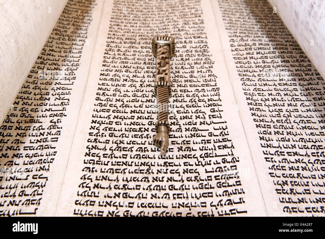 Torah scroll and Yad, Torah pointer, Paris, France, Europe Stock Photo