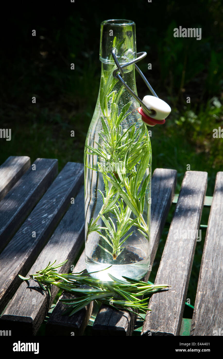 Rosemary vinegar Stock Photo