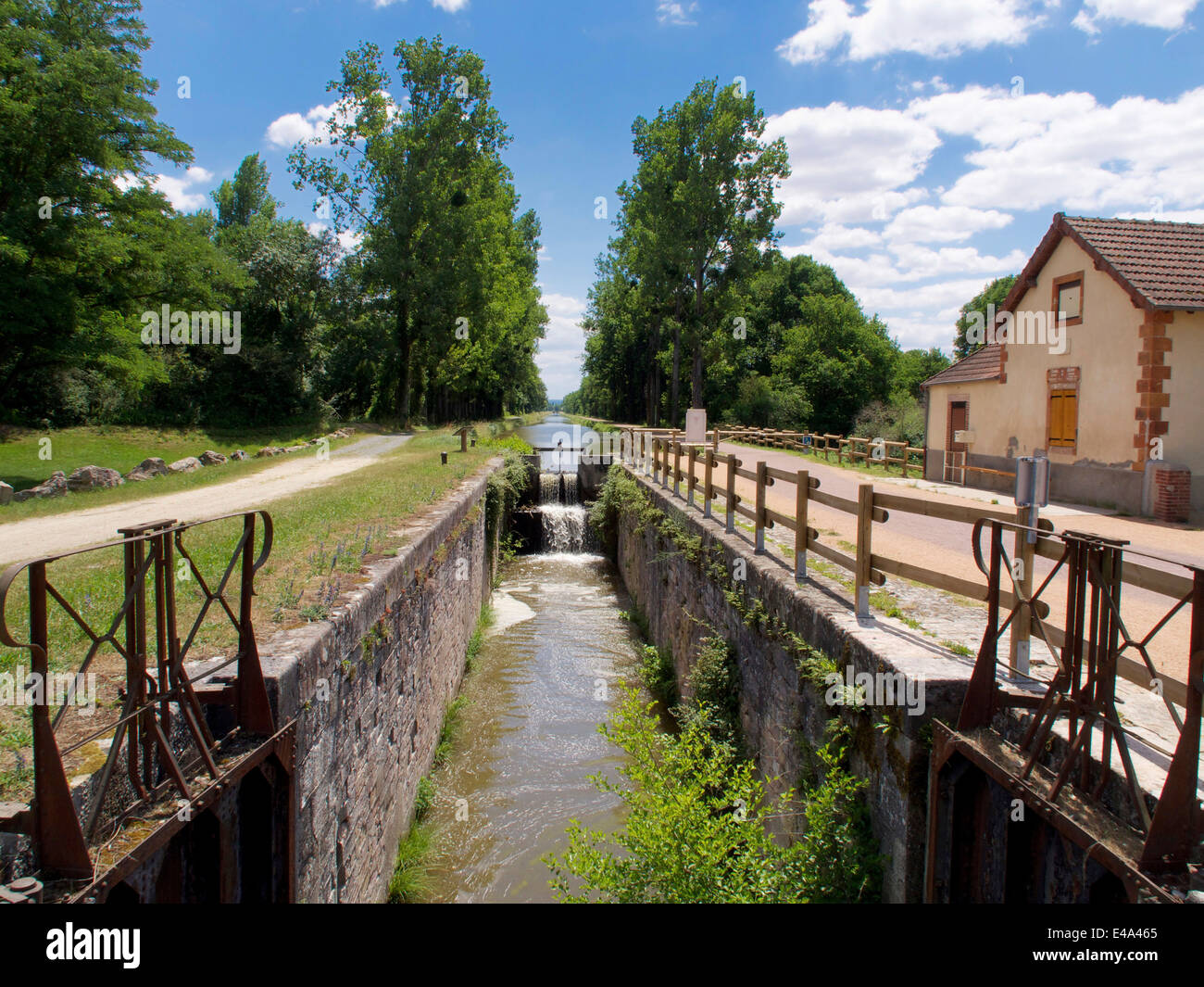 Canal of Berry, Allier, Auvergne, france Stock Photo
