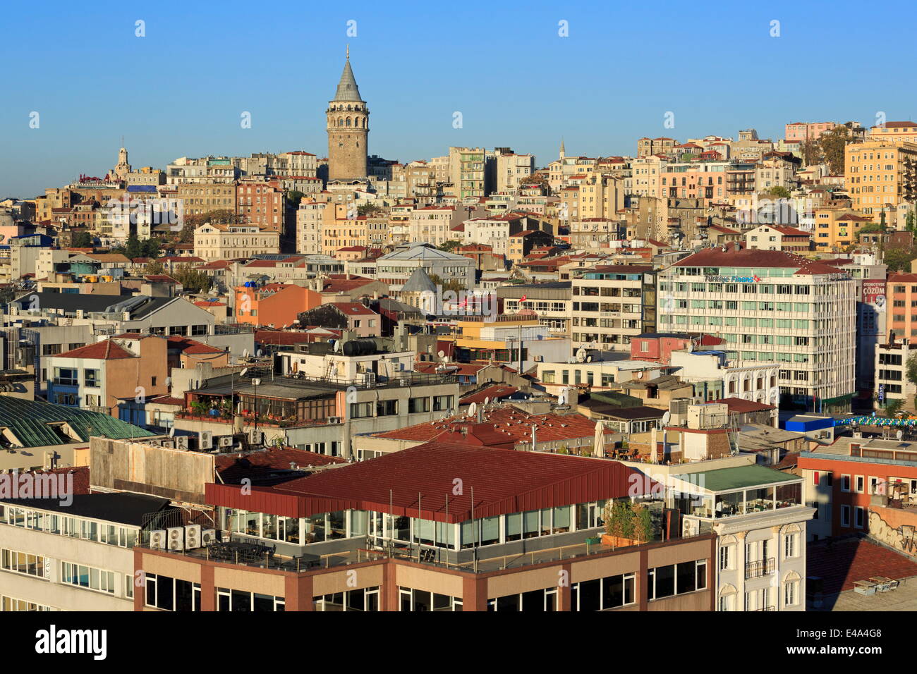 Galata Tower, Beyoglu District, Istanbul, Turkey, Europe Stock Photo