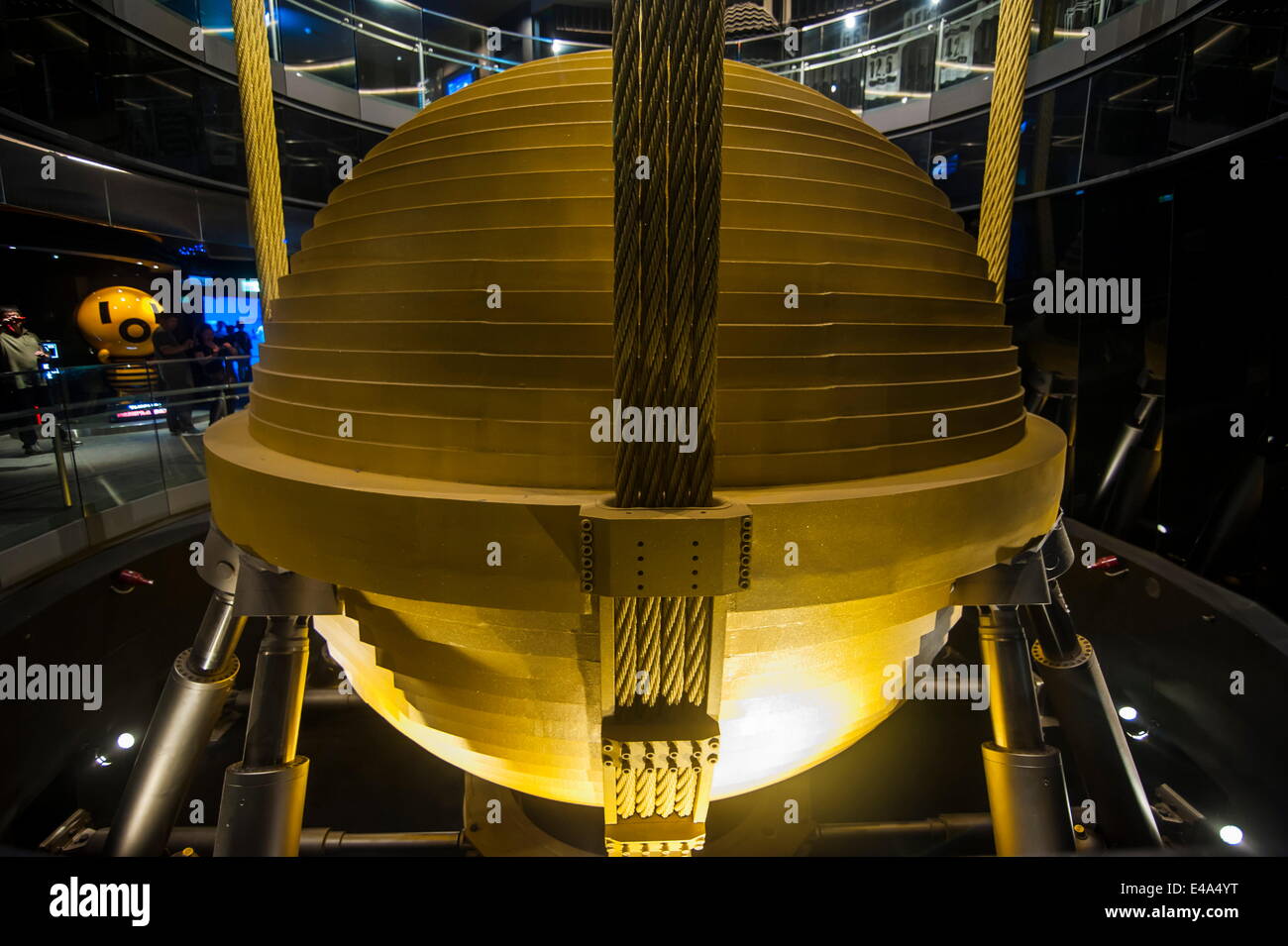 Giant tuned mass damper in the Taipei 101 Tower, Taipei, Taiwan, Asia Stock Photo