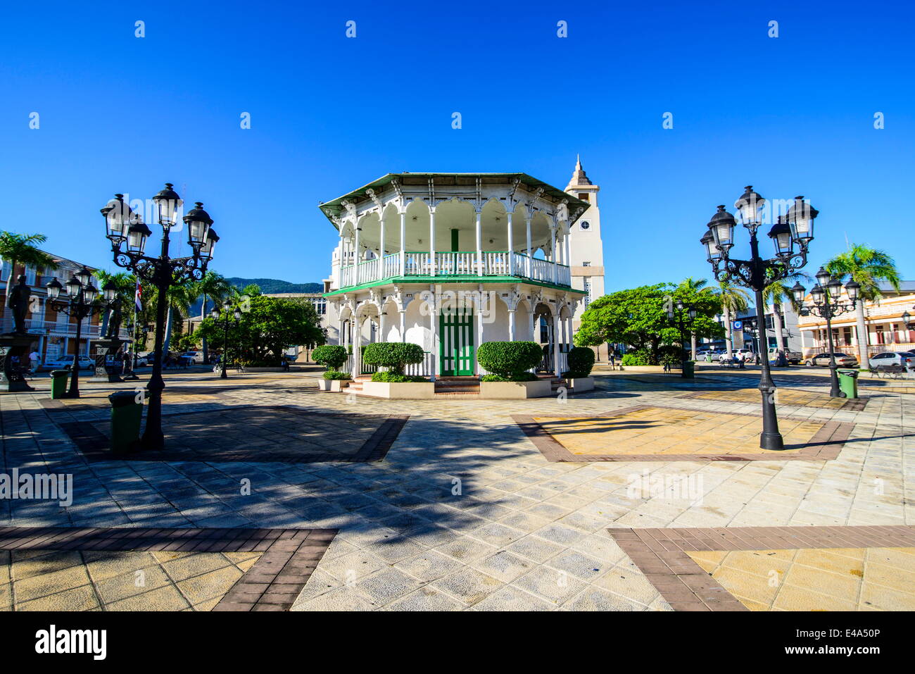 Town square of Puerto Plata, Dominican Republic, West Indies, Caribbean, Central America Stock Photo