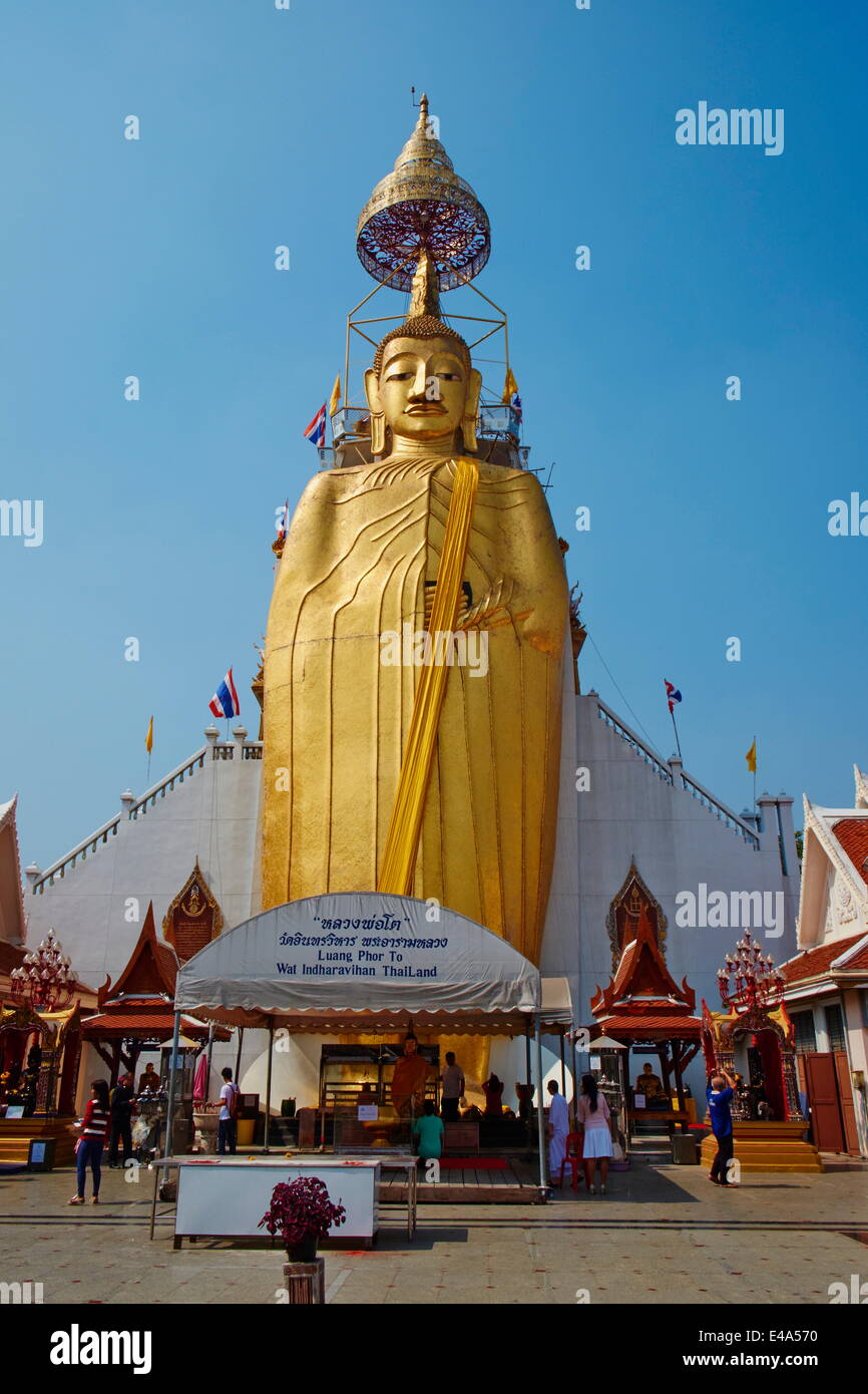 Standing Buddha, Wat Saket Temple, Bangkok, Thailand, Southeast Asia, Asia Stock Photo