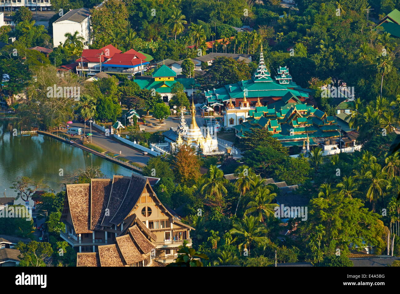 Wat Chong Klang on the Nong Chong Kham, Mae Hong Son, Thailand, Southeast Asia, Asia Stock Photo