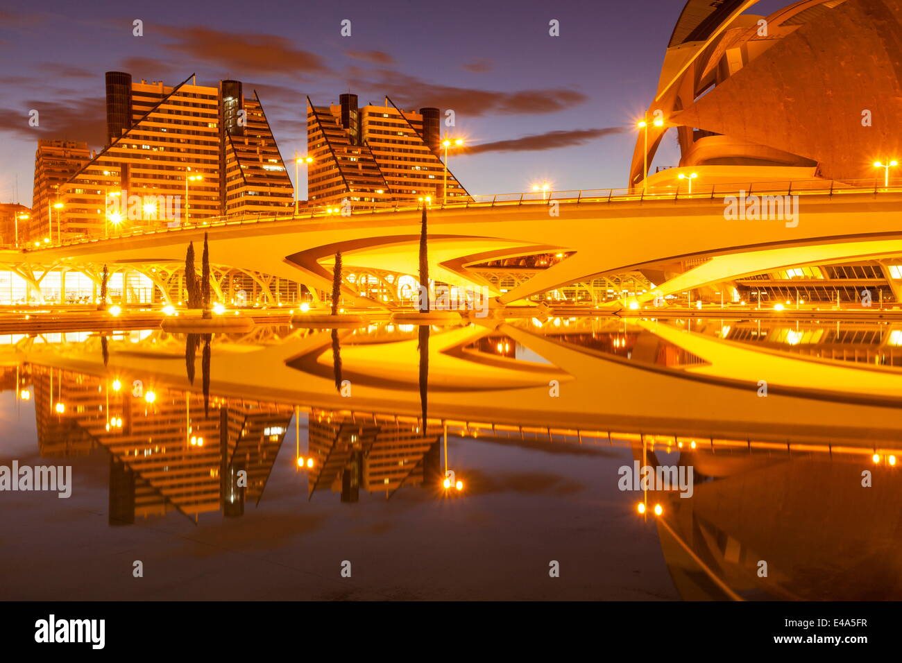 The City of Arts and Sciences (Ciudad de las Artes y las Ciencias) in Valencia, Spain, Europe Stock Photo