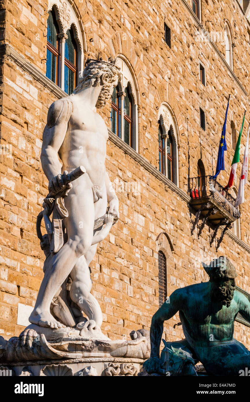 Fountain Of Neptune Biancone Florence Firenze Unesco World Heritage Site Tuscany Italy