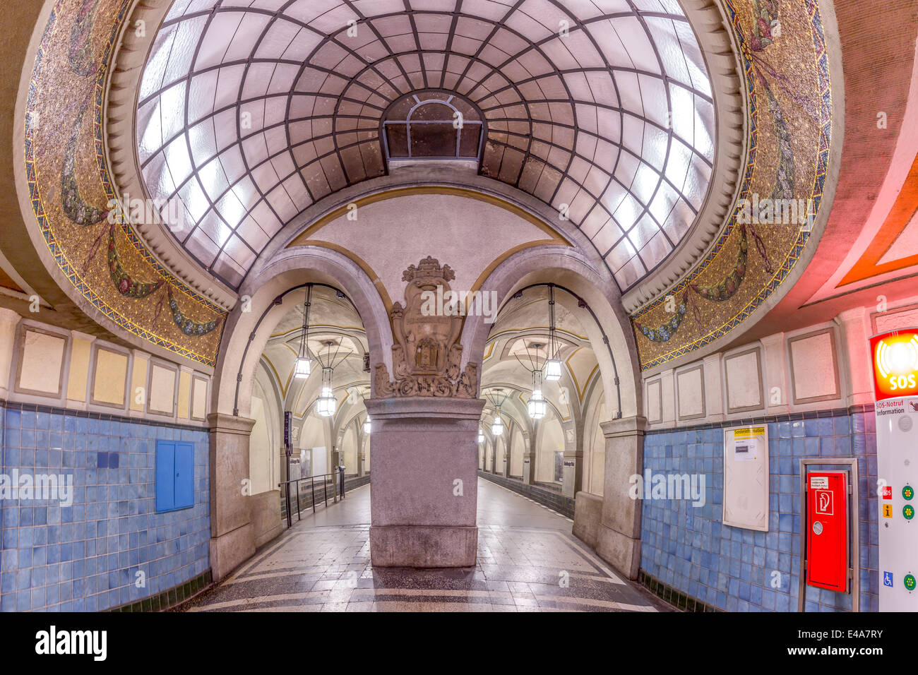 Germany, Berlin, historic subway station Heidelberger Platz Stock Photo
