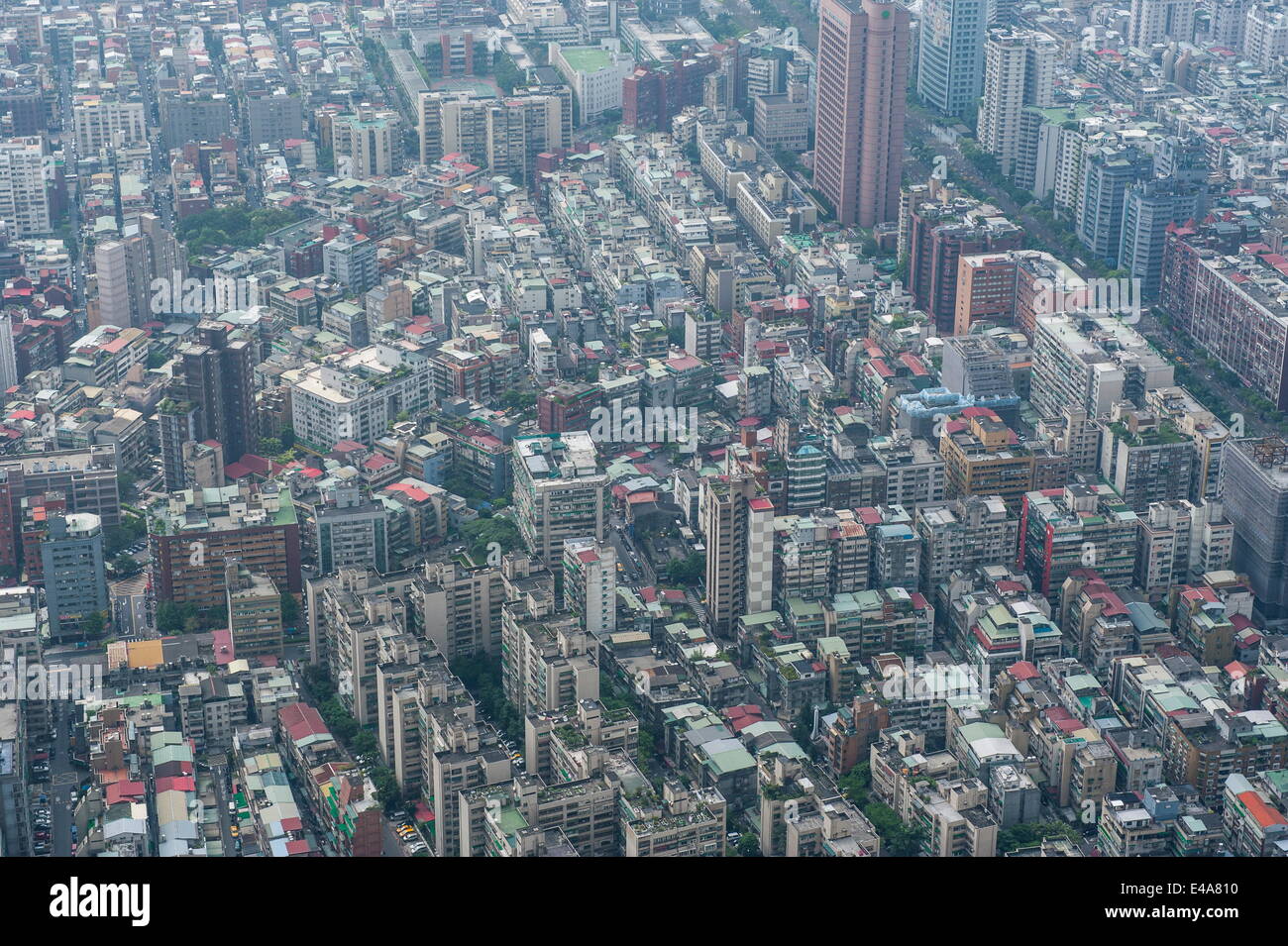 View over Taipei from the 101 Tower, Taipei, Taiwan, Asia Stock Photo