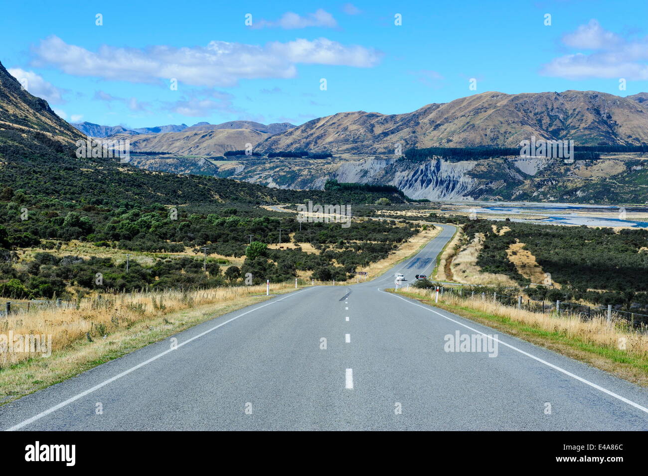 Road leading above the Lewis Pass, South Island, New Zealand, Pacific