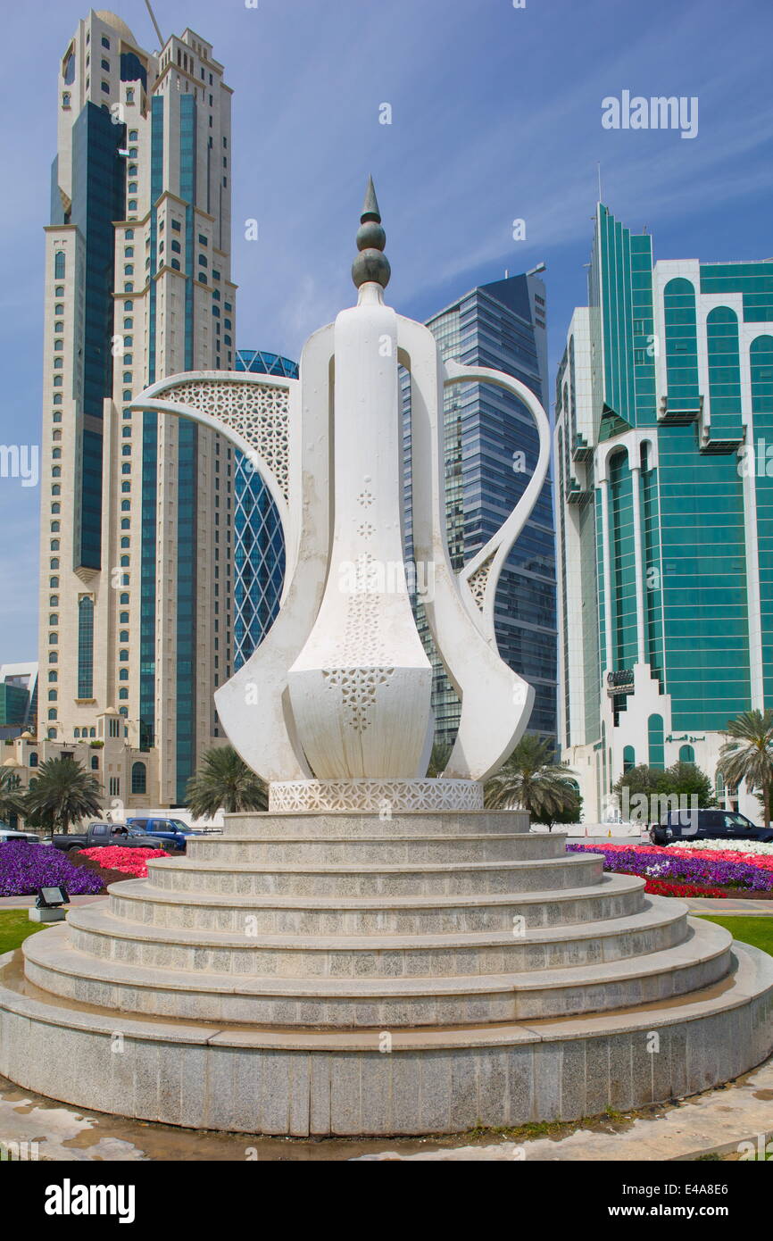 Tea Pot Sculpture, West Bay Central Financial District, Doha, Qatar