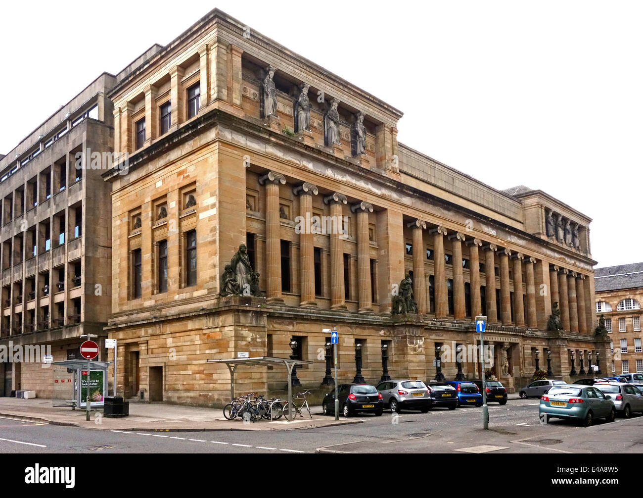 Western part of Michell Library containing Mitchell Theatre with entrance from Granville Street in Glasgow Scotland Stock Photo