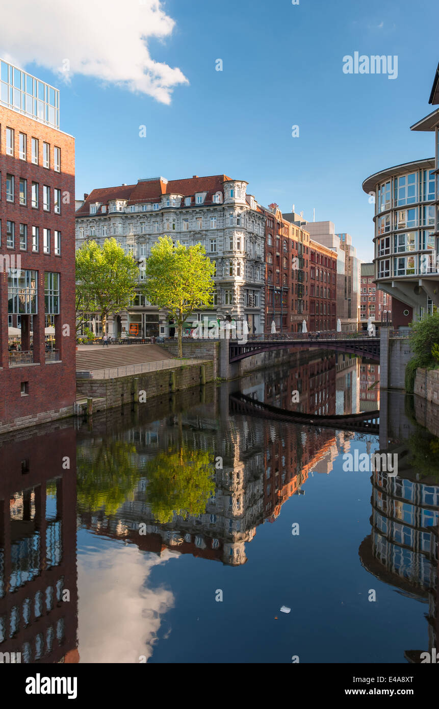 Germany, Hamburg, View of Herrengrabenfleet Stock Photo