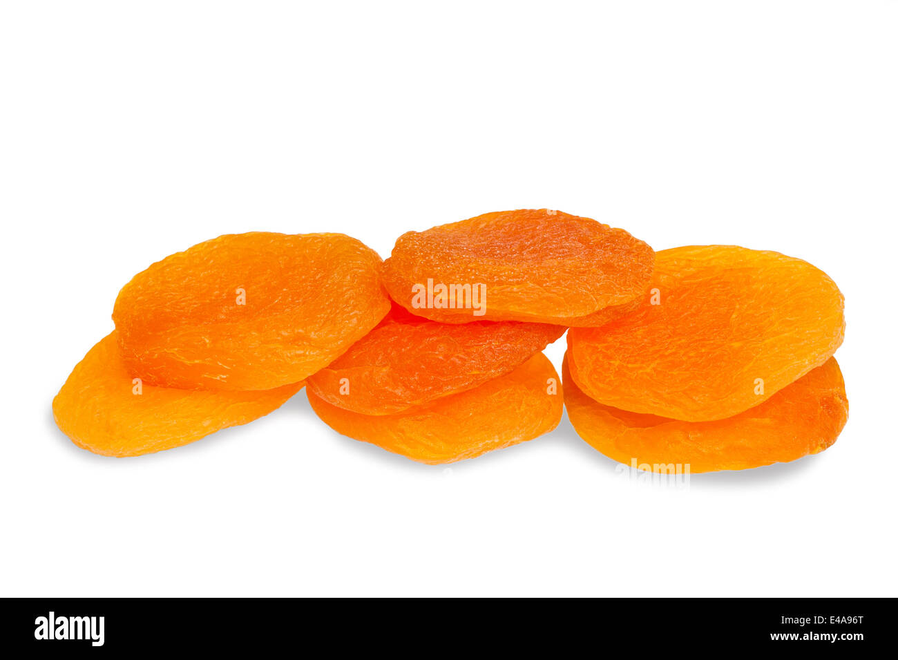 Dried apricots isolated on white Stock Photo Alamy