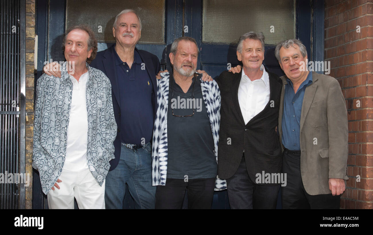 Monty Python members Eric Idle, John Cleese; Terry Gilliam, Michael ...