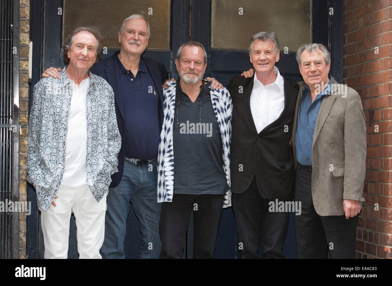 Monty Python members Eric Idle, John Cleese; Terry Gilliam, Michael ...