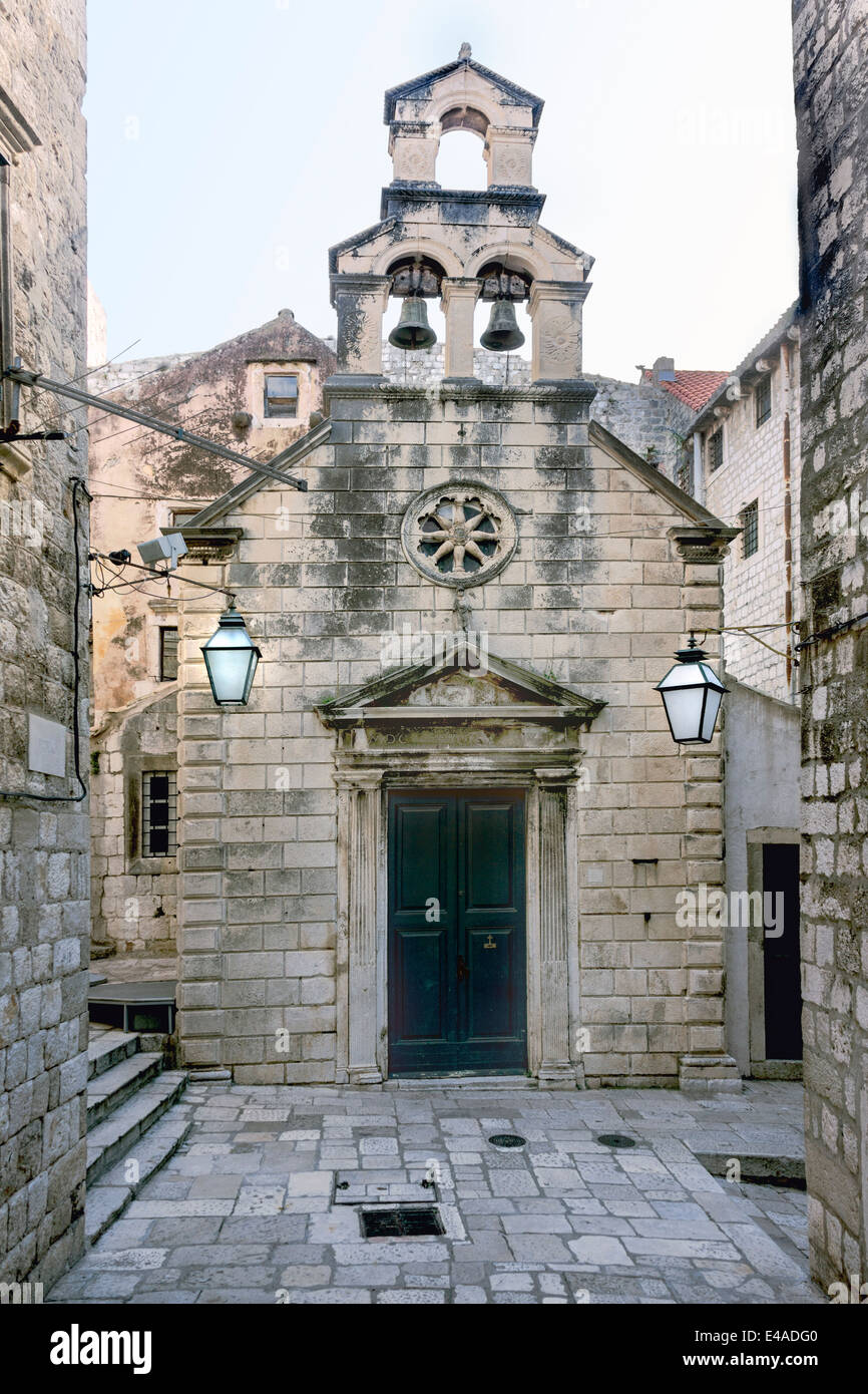 Croatia, Dubrovnik, view to Saint Nicholas church at historic old city Stock Photo