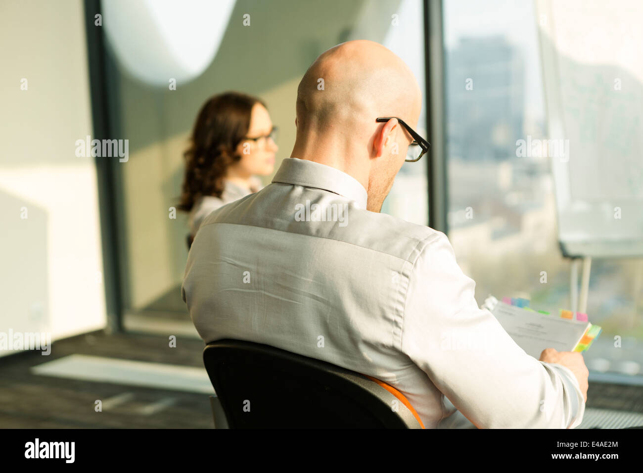 Businessman attending a seminar Stock Photo