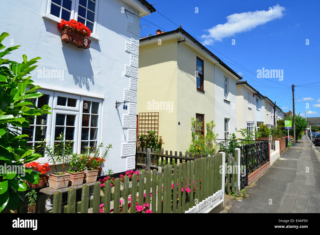 Colourful cottages, Cottage Grove, Surbiton, Royal Borough of Kingston