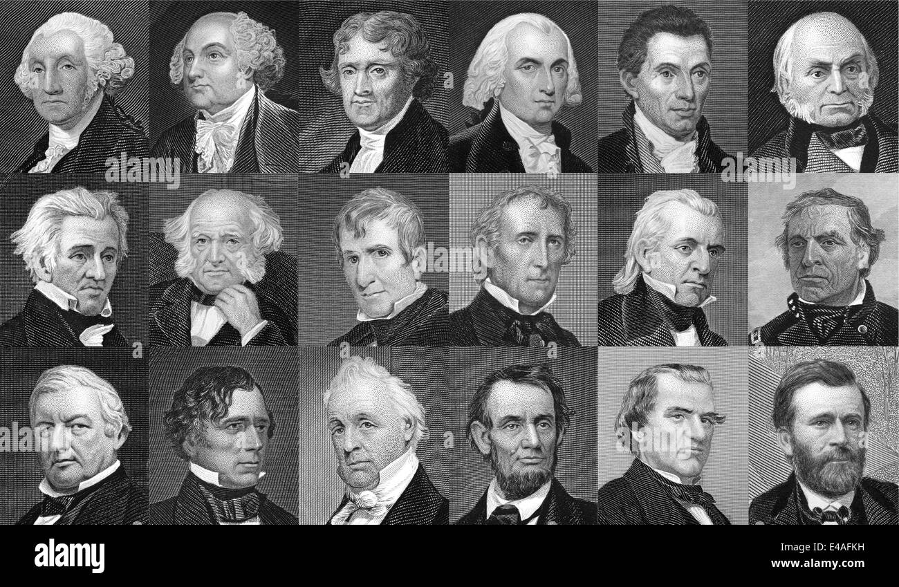 The first 18 Presidents of the United States of America ...