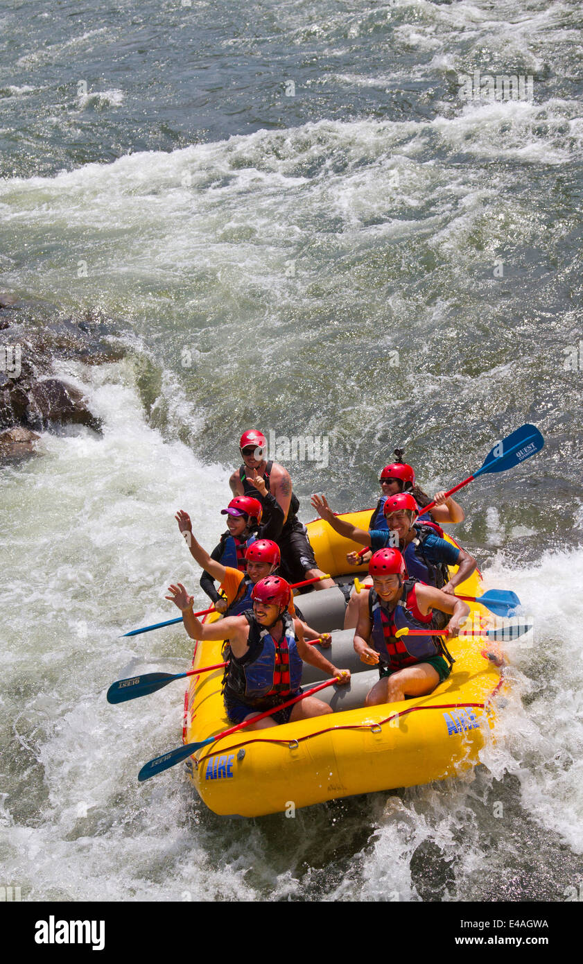 Whitewater rafting tours on the Ocoee River in Ducktown, Tennessee USA Stock Photo